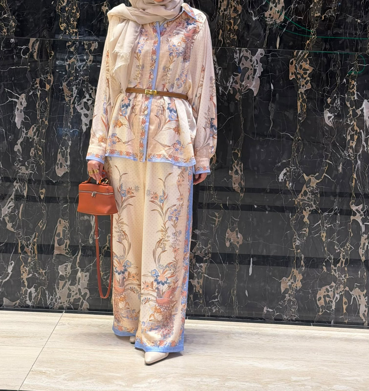 Satin Co-ord - Peach