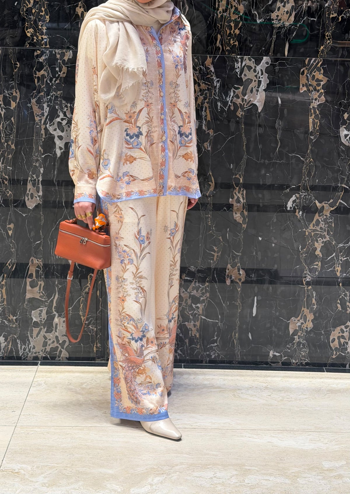 Satin Co-ord - Peach