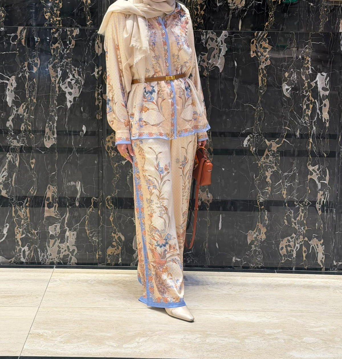 Satin Co-ord - Peach