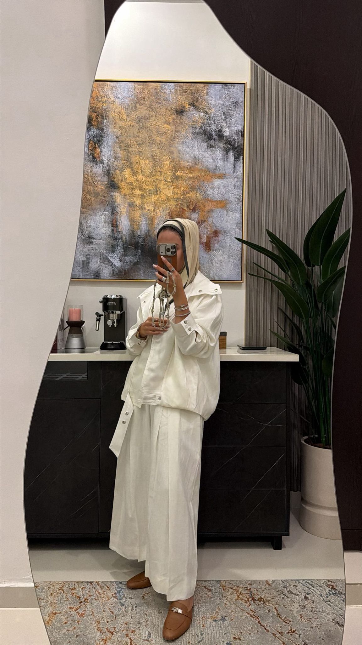 Linen High-collar Co-ord Set