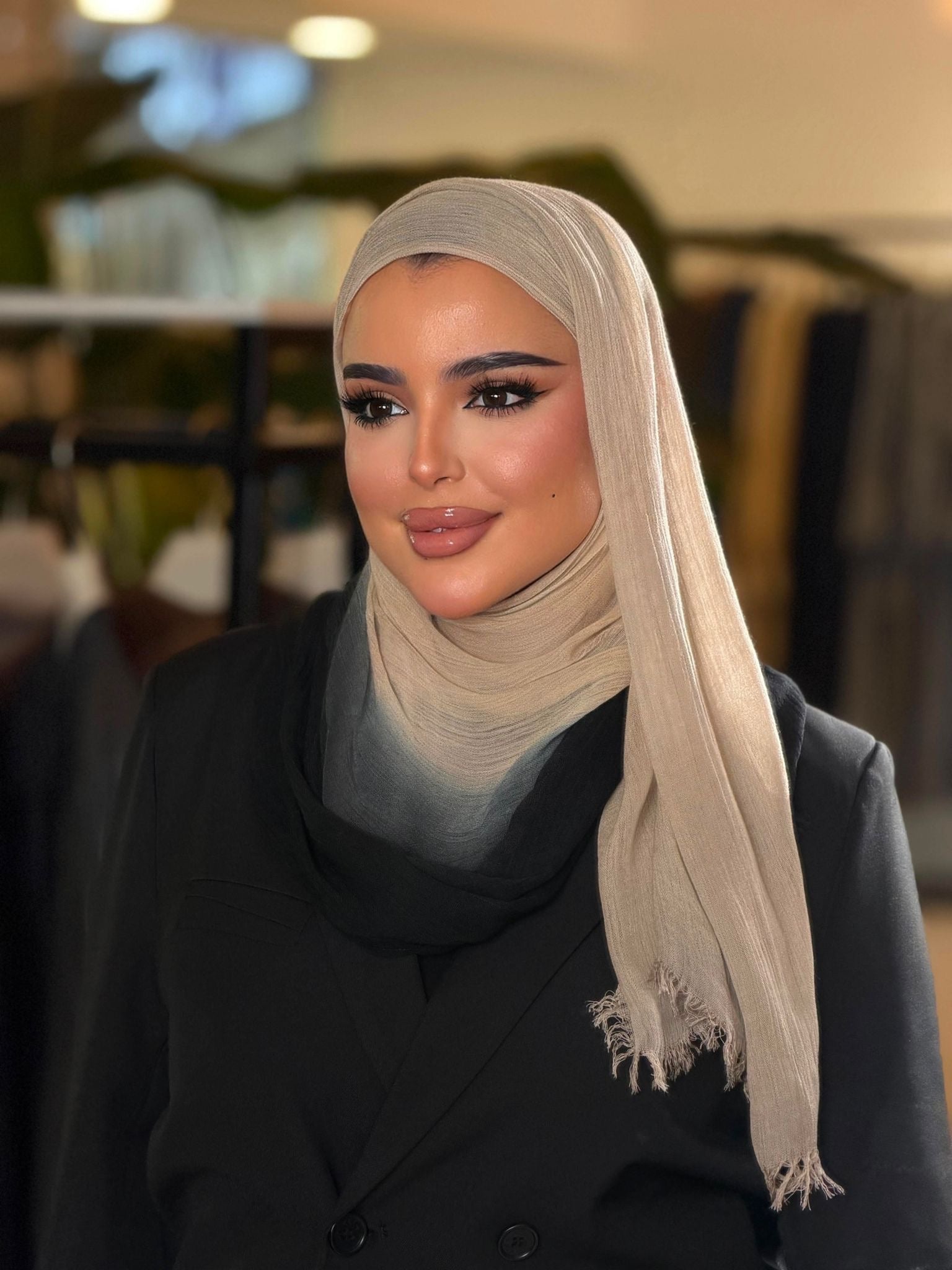 Thin Kresha Ombre 1005741 حجاب كريشة اومبريه خفيف