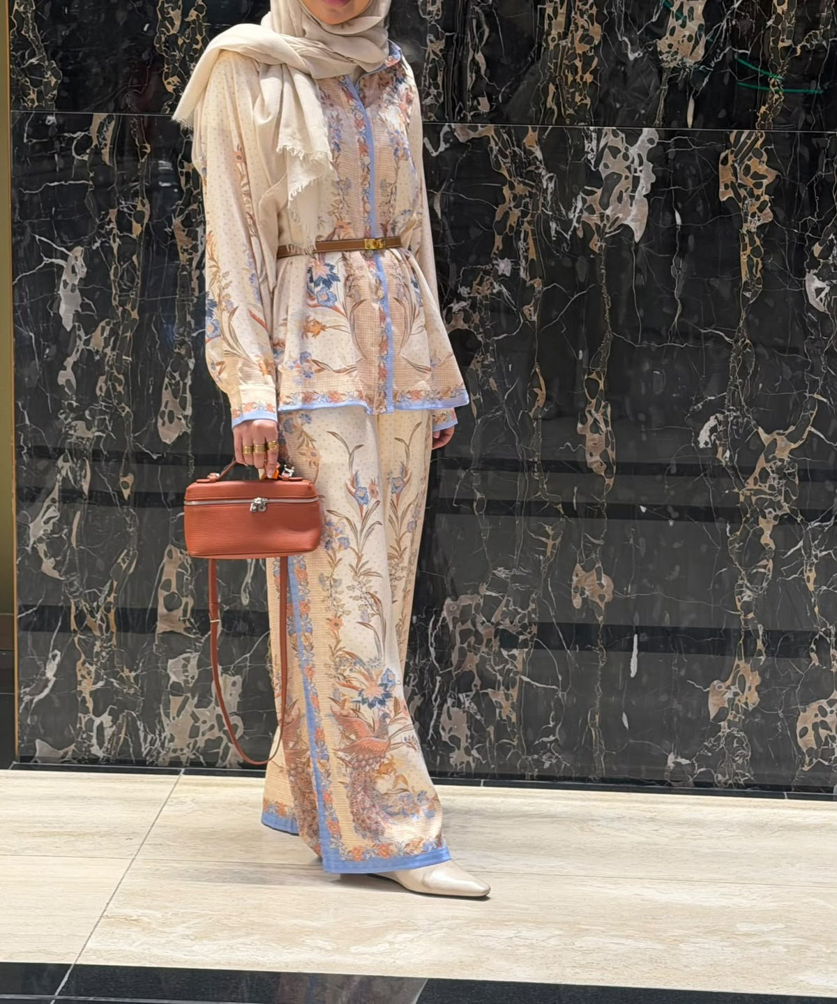 Satin Co-ord - Peach