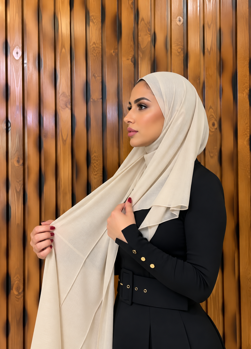 Shash Turki Folded - Close Hijab شاش تركي مخيط عند الوجه